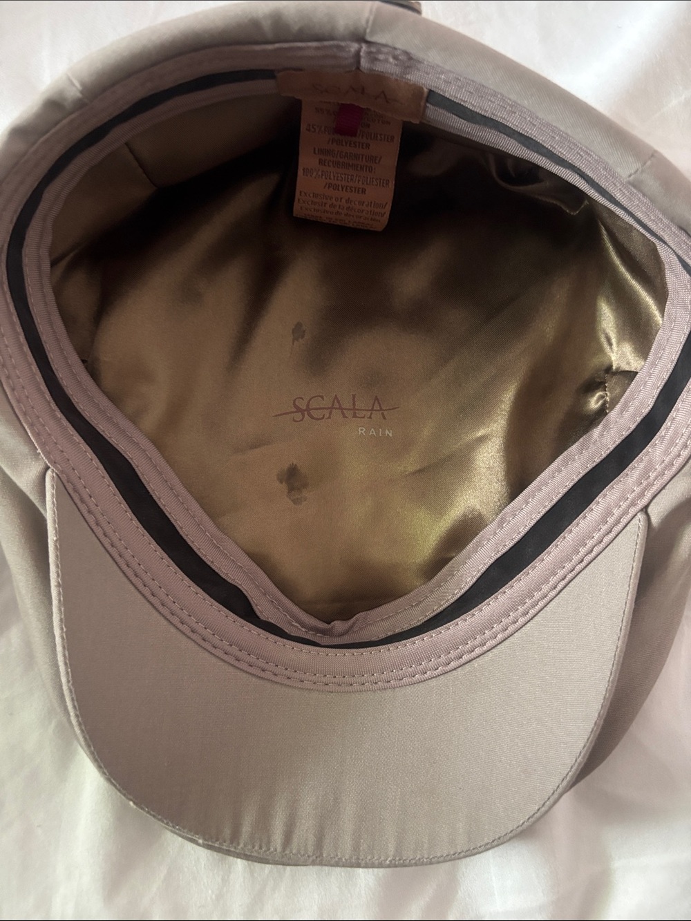 Scala Women's Taupe Rain Cap